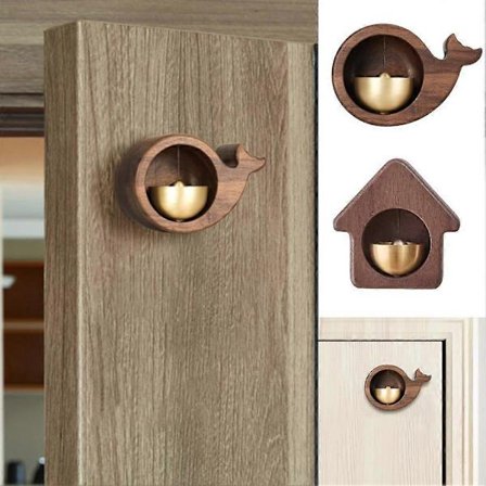 Butikkbjelle for døråpning, magnetisk festet tre-dørklokke