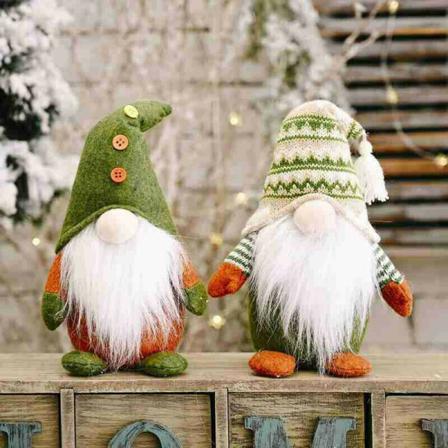 Xmas Gnome Plysch Doll Santa Statyett Christmas Holiday Dekor