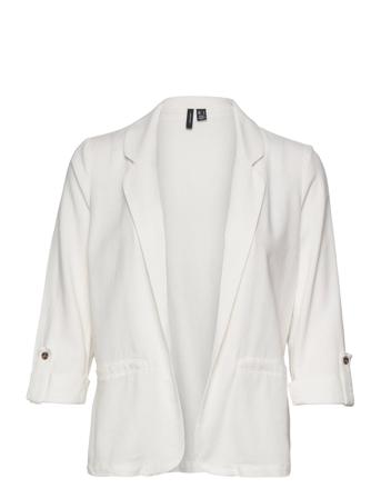 Vmjesmilo 3/4 Loose Blazer Wvn Ga Noos White Vero Moda