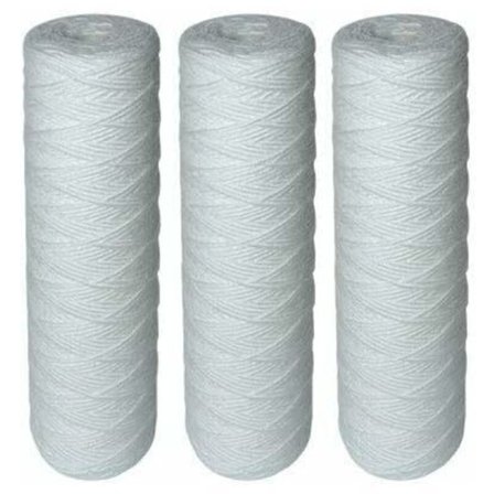 3 stk. sårfilterpatroner for vannfilter - Filtrering av sediment opp til 25 mikron - Universal standard 10" størrelse