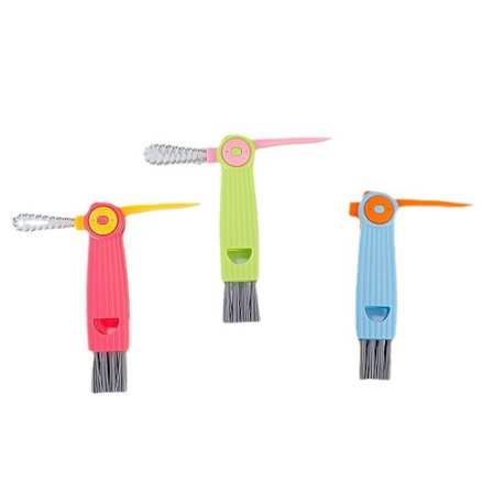 3-in-1 kansi puhdistusharjat monitoiminen vesipullon puhdistustyökalu keittiön rakojen puhdistustyökalu 3 kpl