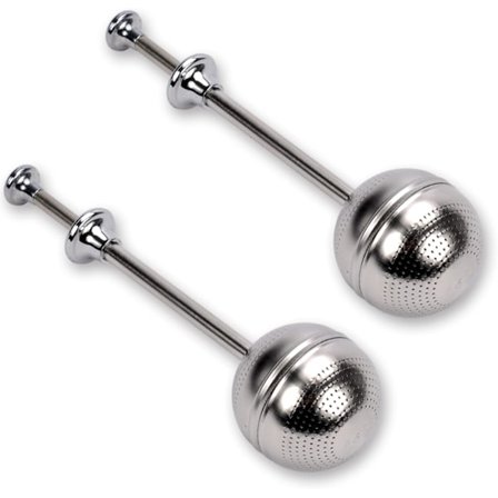 Te-kule med langt håndtak, 2 stk. te-infuser i rustfritt stål for løs te, premium te-sil og -filter med håndtak for kopp og tekanne