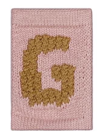 Knitted Letter G, Rose Home Kids Decor Decoration Accessories-details Pink Smallstuff