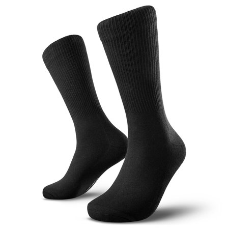 DryFeel | Czarne bawełniane skarpetki tenisowe dla mężczyzn - Długie skarpety