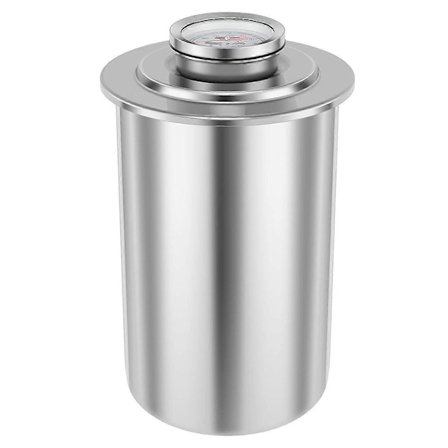 Kjøttpresse i rustfritt stål, stor kapasitet skinkepresse med termometer, rund form kjøtt