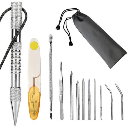 CNE 12-delars Paracord set, 9 nålar i olika storlekar - Perfekt