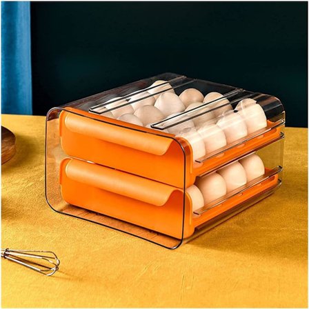 Orange ägglåda med 32 fack Dubbellagers ägglåda