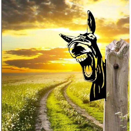 Æsel Metal Have Ornamenter til Hegn, Hjem og Udendørs Dekoration, Have Dekoration, Skulpturer, Støbejerns Silhuetter, Træ, Have, Vægkunst