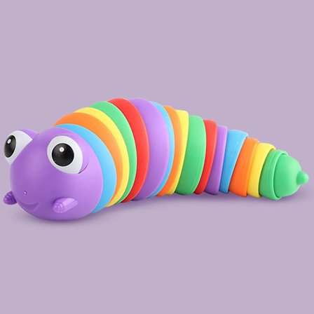 Explosiv dekompressions slug Fidgerslug Slug Snigel Caterpillar Dekompressionsleksak Orangetoys för barn (FMY)