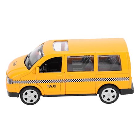 1:32 Taxi Modell Simuleringsbil Leksak Alloy Cab Vehicle Pull Back Ljud Ljus Samling Present #1