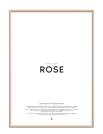 Poster & Frame Rose Wood Frame - Pink - A2