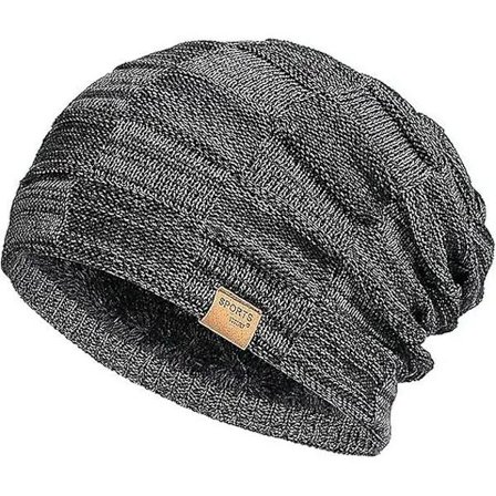Herr Beanie Rento Herr Talvipipo Cool Beanie Herr Vuorattu Neulottu Lämmin Paksu Pipo