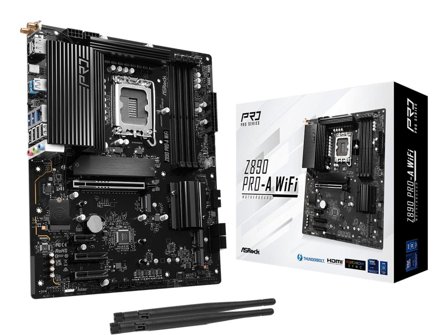 ASRock Z890 PRO-A WIFI Hovedkort LGA 1851, ATX, DDR5, 1 x PCI-Express 5.0, 4x M.2