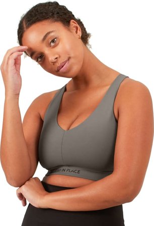 Stay in Place Impact Sports Bra Women undergarment Grey XL