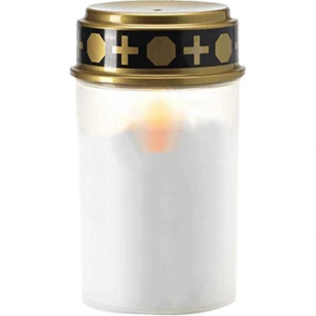 LED Gravlys Solarlampe Hvit Med Solcelle Og Intelligent Åpning Og Lukking - LED Gravlys Med Realistisk Flimrende Effekt B-hvit