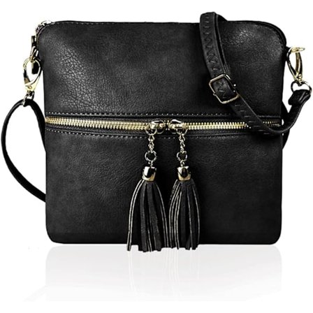 Crossbody-väskor för dam, designade små axelväskor för dam i konstläder med justerbar axelrem, messenger-väskor för dam med flera fack