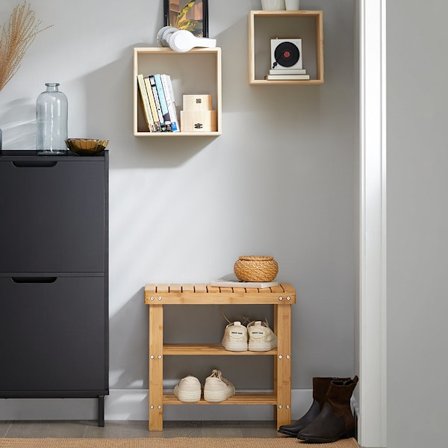 SoBuy Sittebenk bad, Skohylle, Skoskap, FSR02-K-N