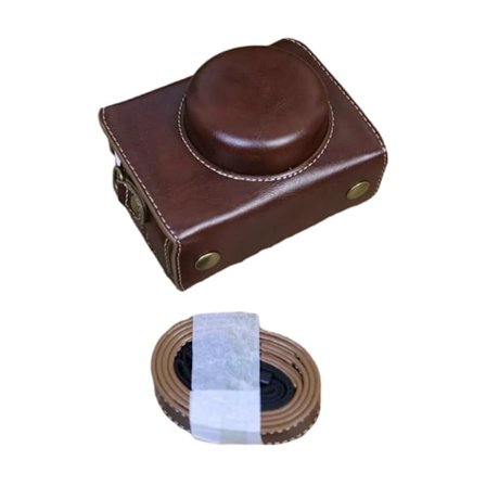 Sony ZV-1F läderfodral med axelrem - Kaffe