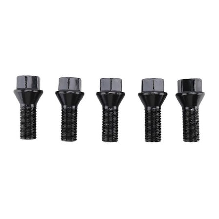 5 kpl M14 x 1.25 Musta Pyörän Lukitus Pultti Mutteri Teräs 36136781151 -BMW X3 X5 E70 E71 F20 F25 X5