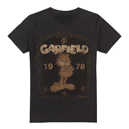Garfield Herr Est 1978 T-Shirt S Svart
