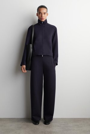 COS Damen Jogginghose Aus Scuba Mit Barrel-Bein - Blau