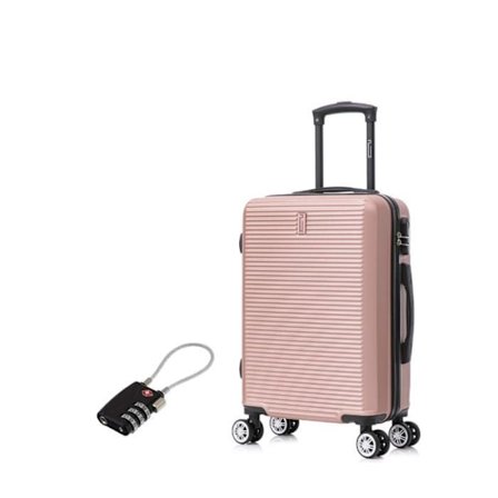 Matkalaukku 55x35x25cm | CELIMS Weekend -matkalaukku | ABS | Lukko | 4 Kääntyvää Pyörää | Rose Gold