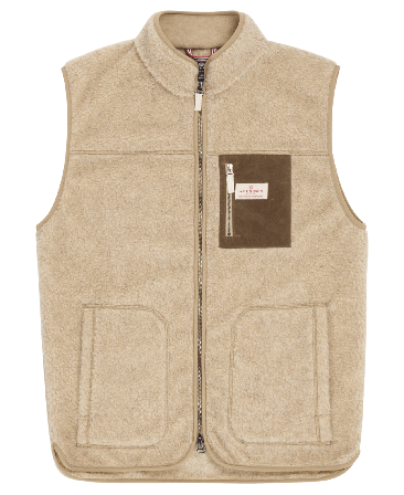 Amundsen Heroes Wool Fleece Vest Mens Natural