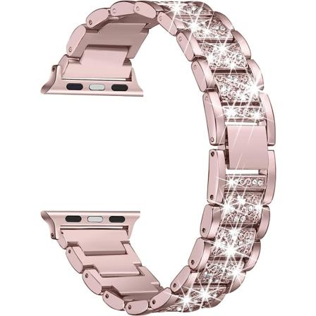 Bånd kompatibel med Apple Watch Band 38mm 40mm 41mm iWatch Series, Metallarmbånd Justerbart Armbånd