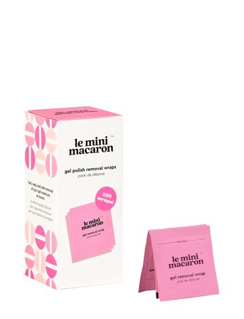 Le Mini Macaron Gel Polish Removal Wraps - Nude - 100 pcs