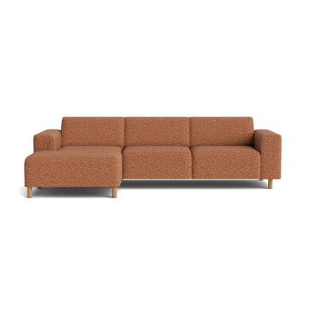 Seam chaiselong sofa, venstrevendt - Puente Brun Terracotta - 280x150x78 - Sofa, chaiselong