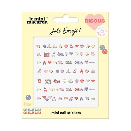 Le mini macaron Mini Nail Art Stickers Jolie Emoji, Makeup, Nail Art, Nail Stickers