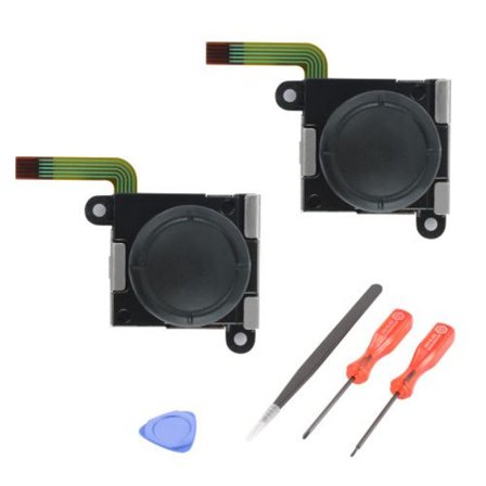 2-pack 3d ersättnings-analog tumsticka Joy Con Repair Kit