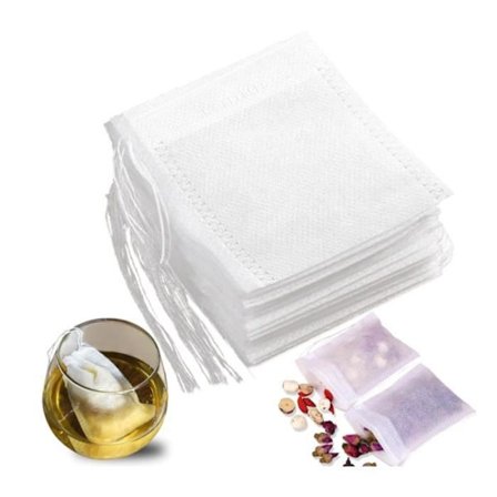 400 Engangs Te-filtre af Papir, Te-filterposer med Snøre, Små, Engangs Te-poser, til Kaffe, Løs Te, Krydderier