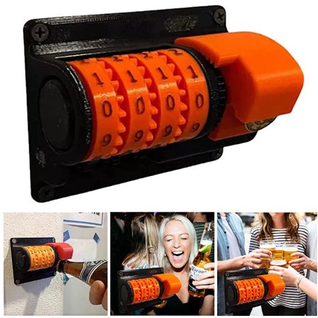 Veggmontert flaskeåpner, flaskeåpner med teller, ølvegg