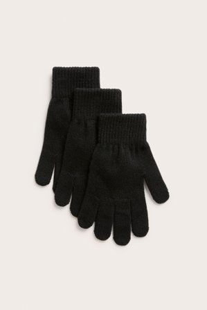Kappahl | Fingervantar 3-pack | Svart