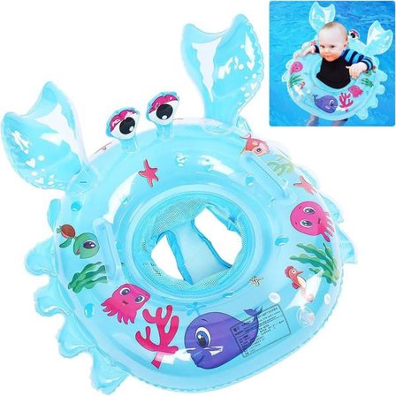 Babybadring, Baby Flytring, Baby Krabba Poolstol, Baby Flytring, Uppblåsbar Pool Flytring, Babypoolleksaker Present, Lämplig