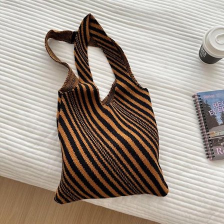 Håndvævet Taske Knot Håndledstaske KAFFE