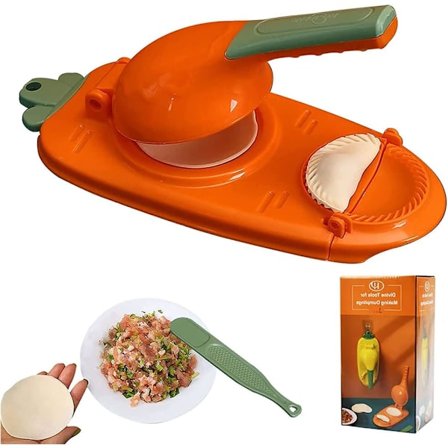 2 in 1 Dumpling -muotti, manuaalinen taikinaprässi, raviolintekijä prässimuoteilla, manuaalinen tortillaprässi