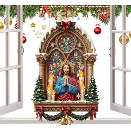 Julepynt, Julekrybbe Julepynt, 2D Akryl, Festlig Sæsonbestemt Pynt til Far, Mænd, Venner, Mor, Kvinder