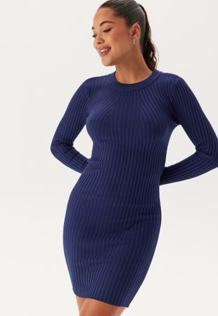 Pieces Crista LS O-Neck Knit Dress Klær