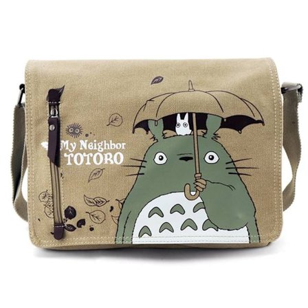 Ladies Canvas Tote Bag Anime Totoro Top Handle Axelväska yz
