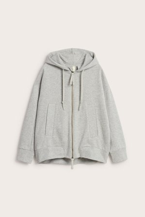 Kappahl | Bluza z kapturem, z zamkiem błyskawicznym | Jasnoszary