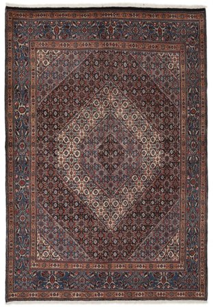 Hand Knotted Persian Moud Rug 208X306 Black/Brown
