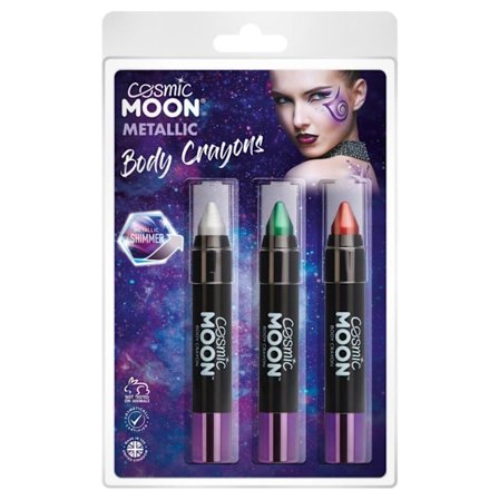 Cosmic Moon Metallic Kroppskritor (3-pack) One Size Silver/G