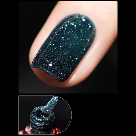 7,5 ml Glitter Neglelak Soak Off UV Led Neglelak Negle маникюр