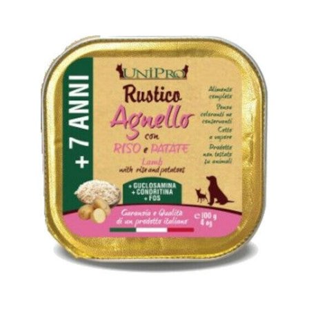 Unipro Rustico Cibo Umido Agnello Riso E Patate Per Cani 7Anni+