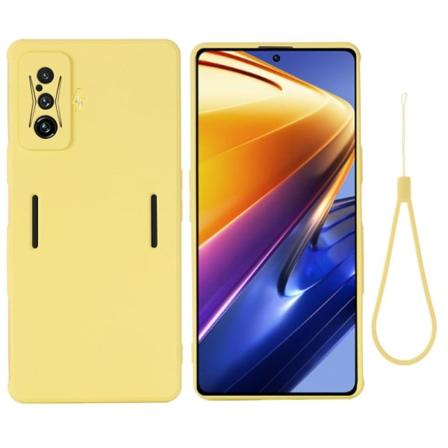Matte Liquid Xiaomi Poco F4 GT / Xiaomi Redmi K50 Gaming silikone cover - Gul Yellow