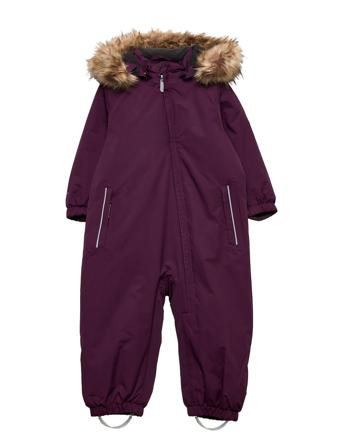 Coverall W.fake Fur, Af 20.000 Purple Color Kids