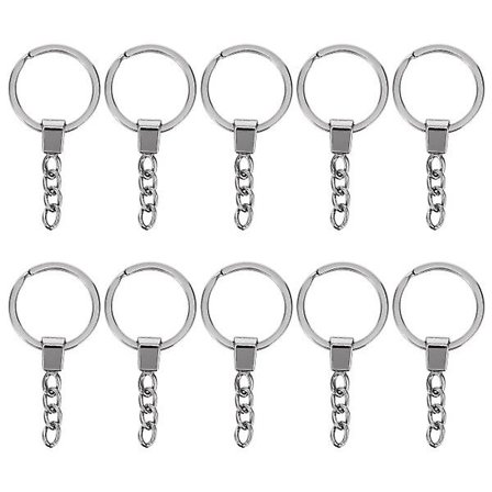 20st legeringsnyckelring Lost-proof nyckelring Praktiska nyckelringar (nickelfärg)