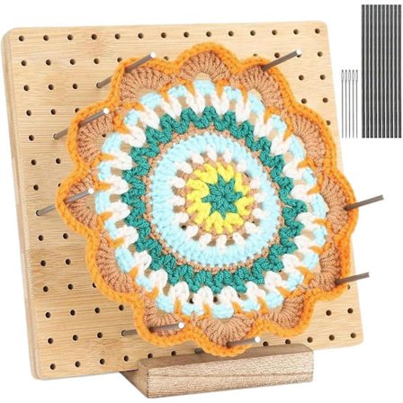 Blockeringsbräda, blockeringsbrädor för virkning, rutor blockeringsbräda för stickning och virkprojekt Handgjord stickning med stickbas i trä